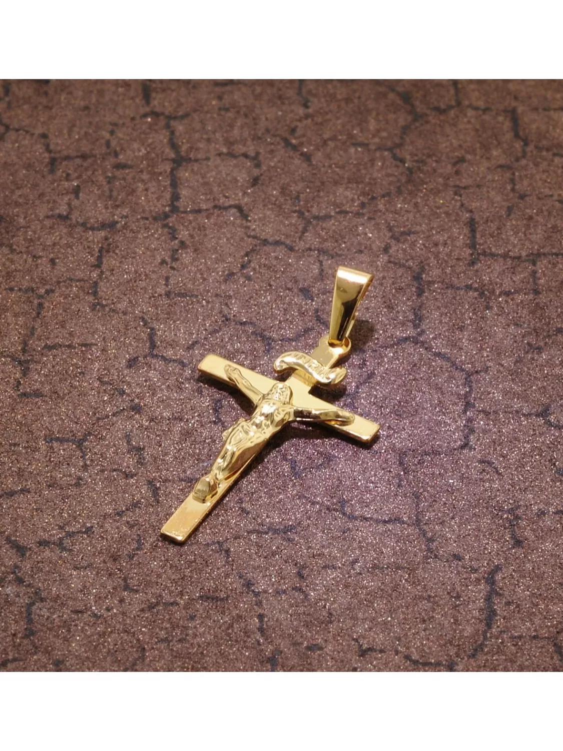 trendor Anhanger Kruzifix 750 Gold/18 Karat 24 X 15 Mm | Herrenschmuck
