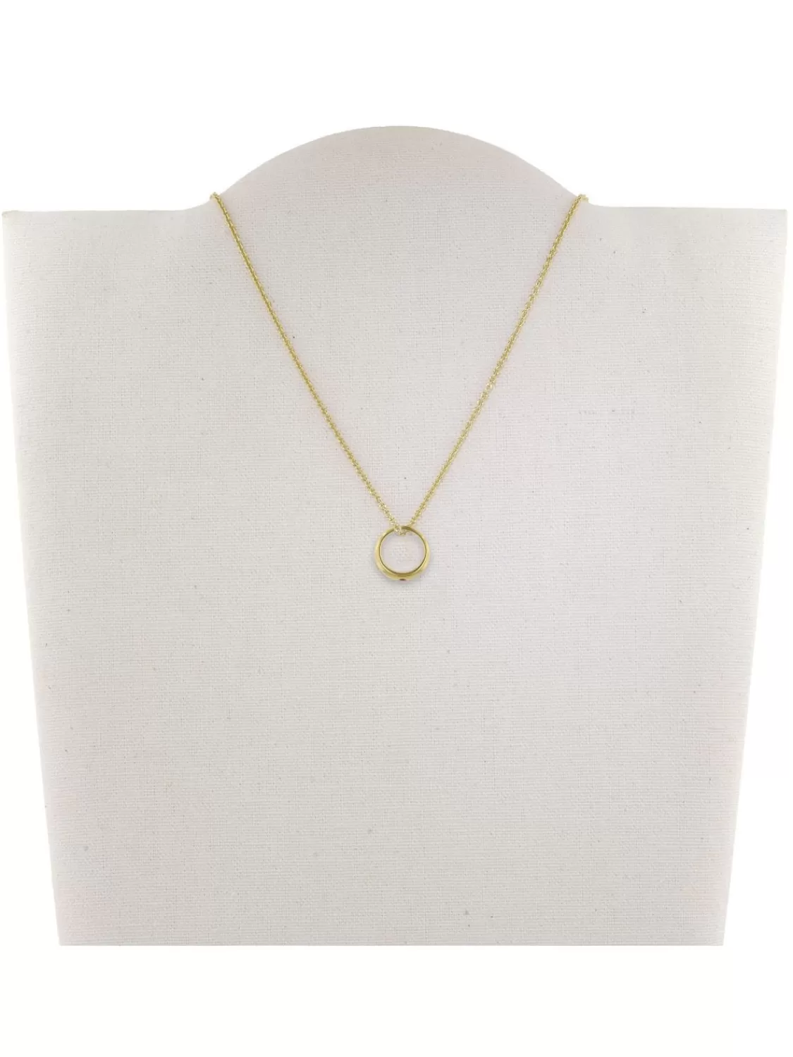 trendor Anhanger Taufring Gold 333 Mit Rubin An Goldplattierter Kette | Damenschmuck
