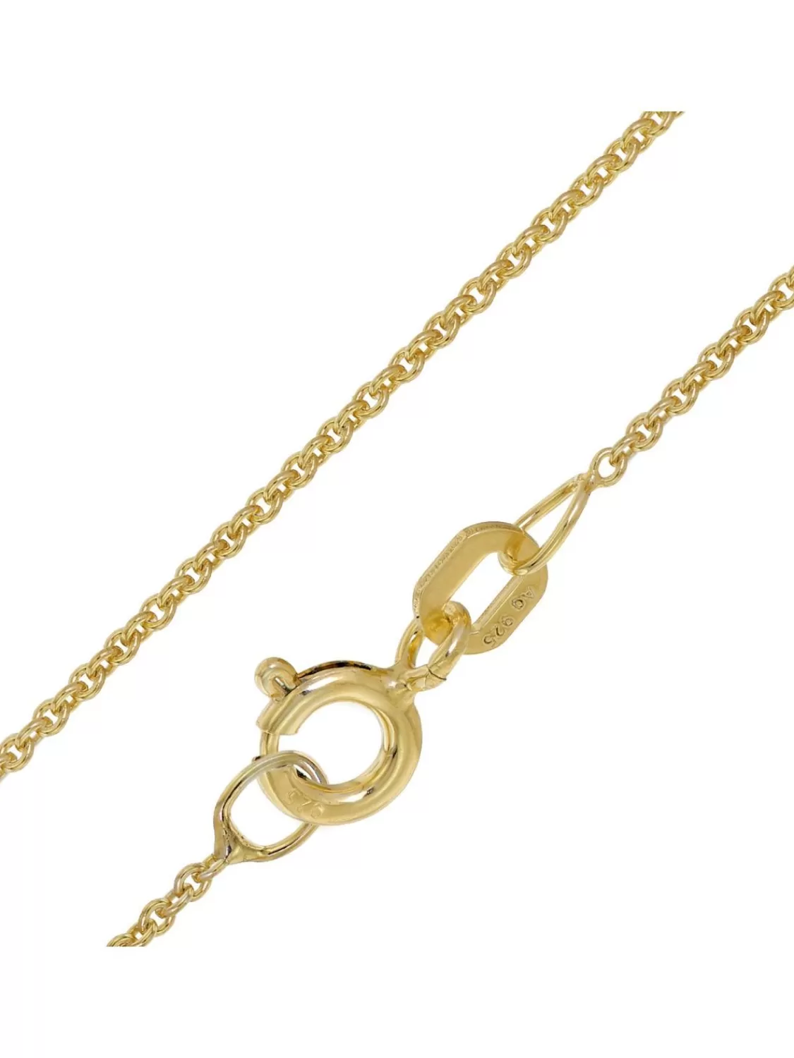 trendor Anhanger Taufring Gold 333 Mit Saphir An Goldplattierter Kette | Damenschmuck