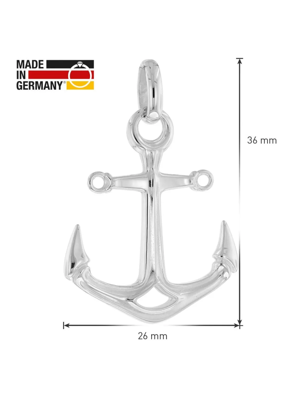 trendor Anker Halskette Silber 925 Anhanger Mit Kette Fur Manner | Herrenschmuck
