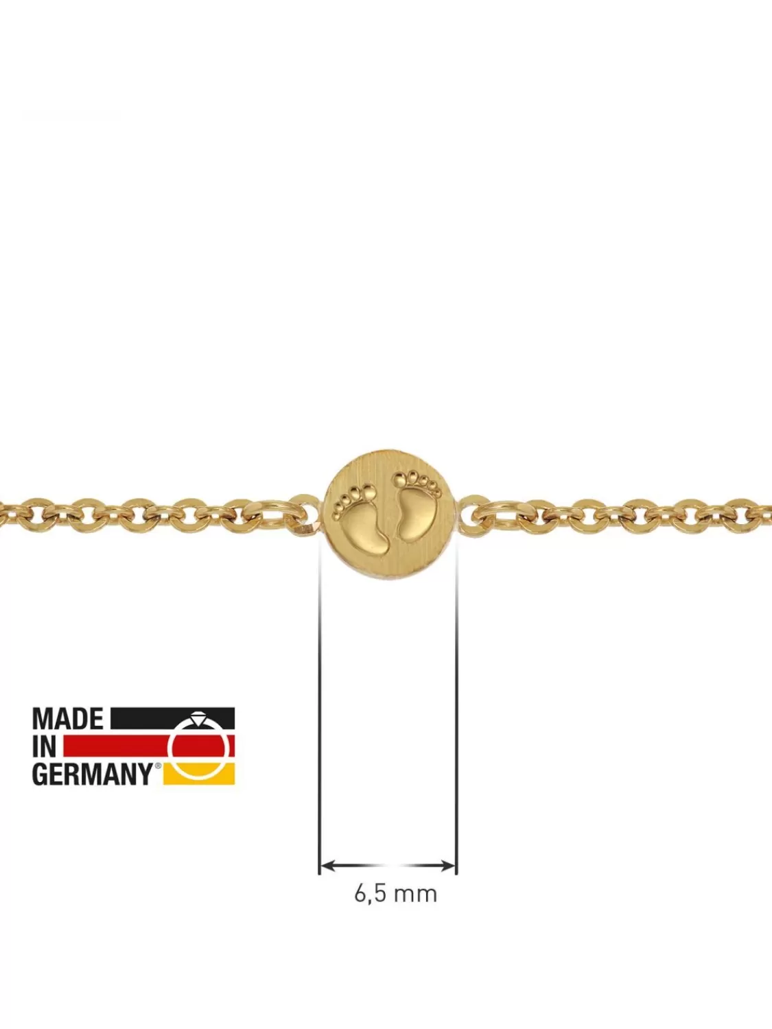 trendor Armband Fur Babys 333 Gold/8 Kt Mit Babyfuse-Plakette 14 Cm | Kinderschmuck
