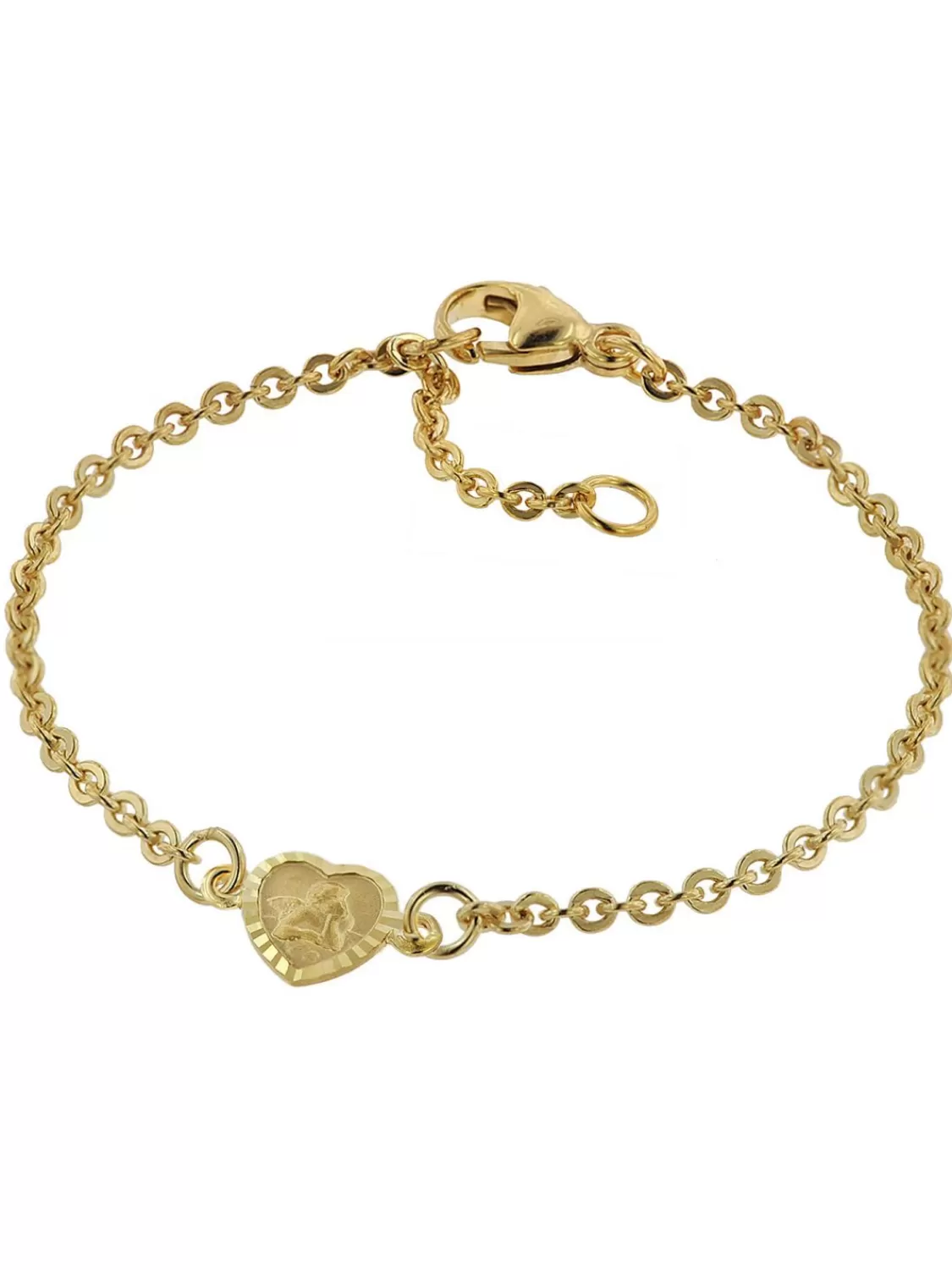 trendor Armband Fur Babys 333 Gold/8 Kt Mit Engel-Plakette 14 Cm | Kinderschmuck