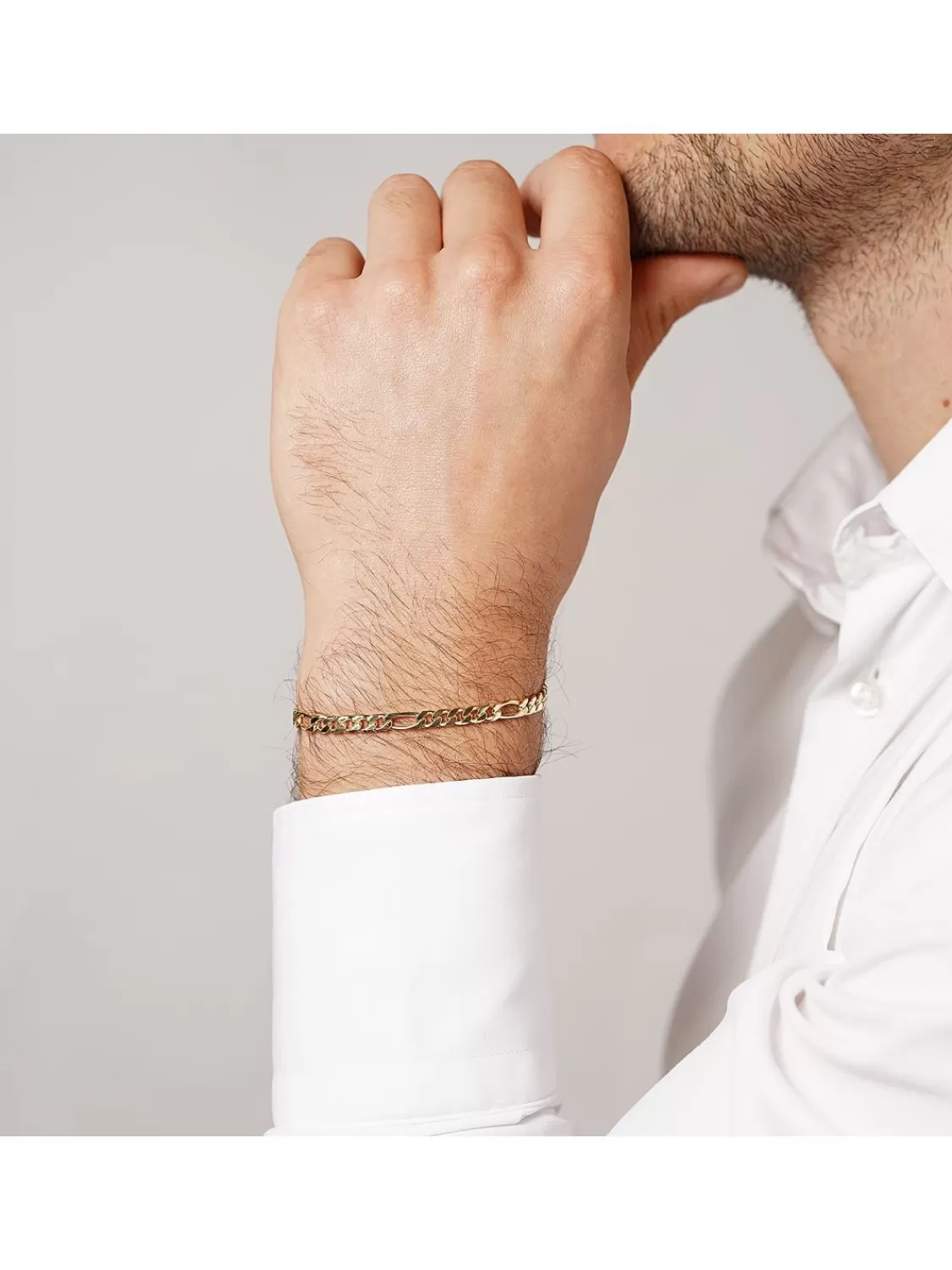 trendor Armband Gold Auf Silber 925 Figaro Breite 4,3 Mm | Herrenschmuck