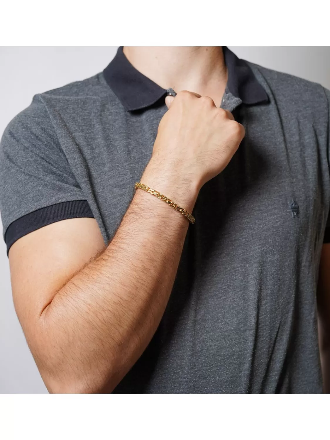 trendor Armband Konigskette Gold Auf Silber 925 Breite 4,7 Mm | Herrenschmuck