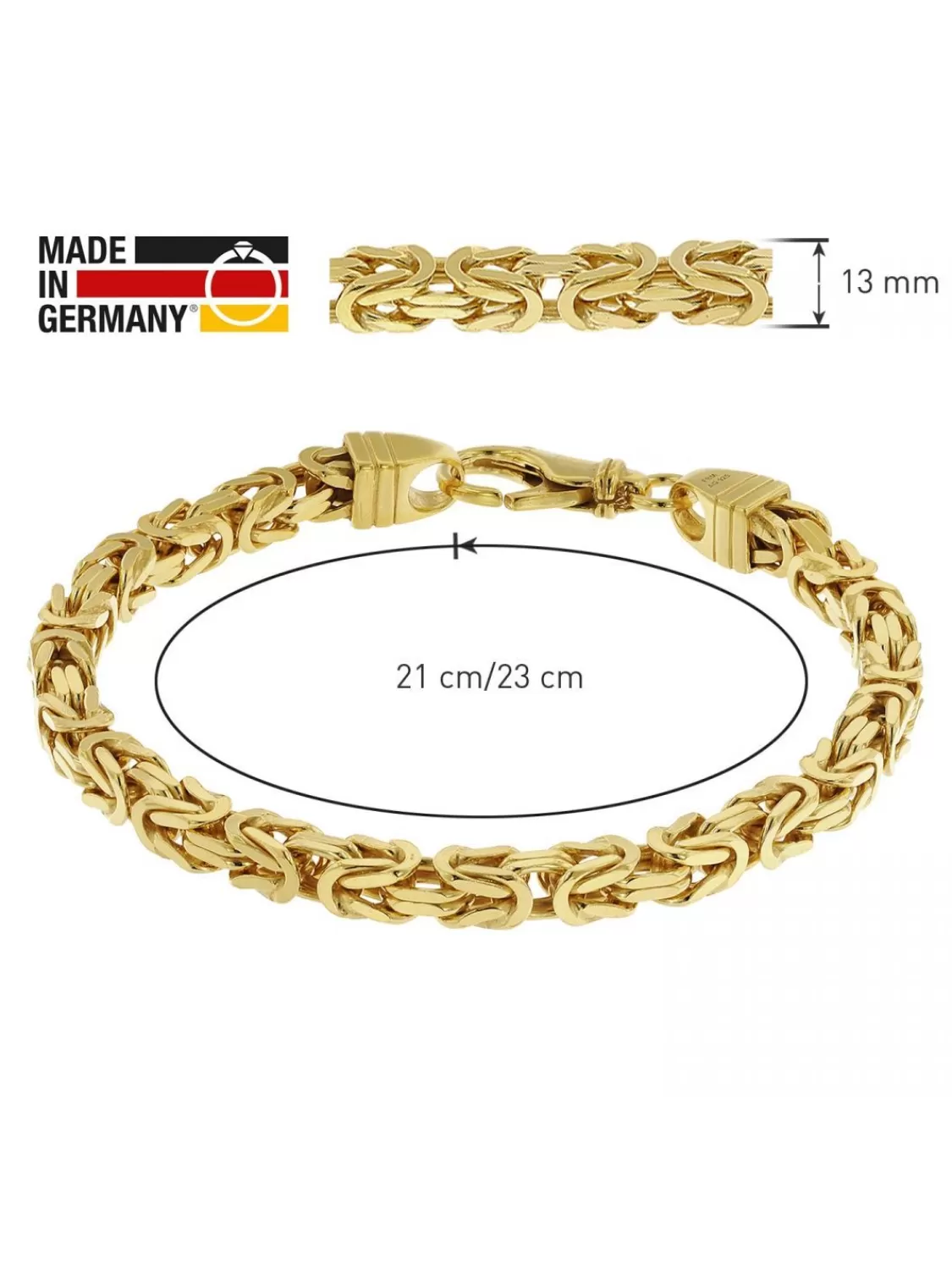 trendor Armband Konigskette Gold Auf Silber 925 Breite 4,7 Mm | Herrenschmuck