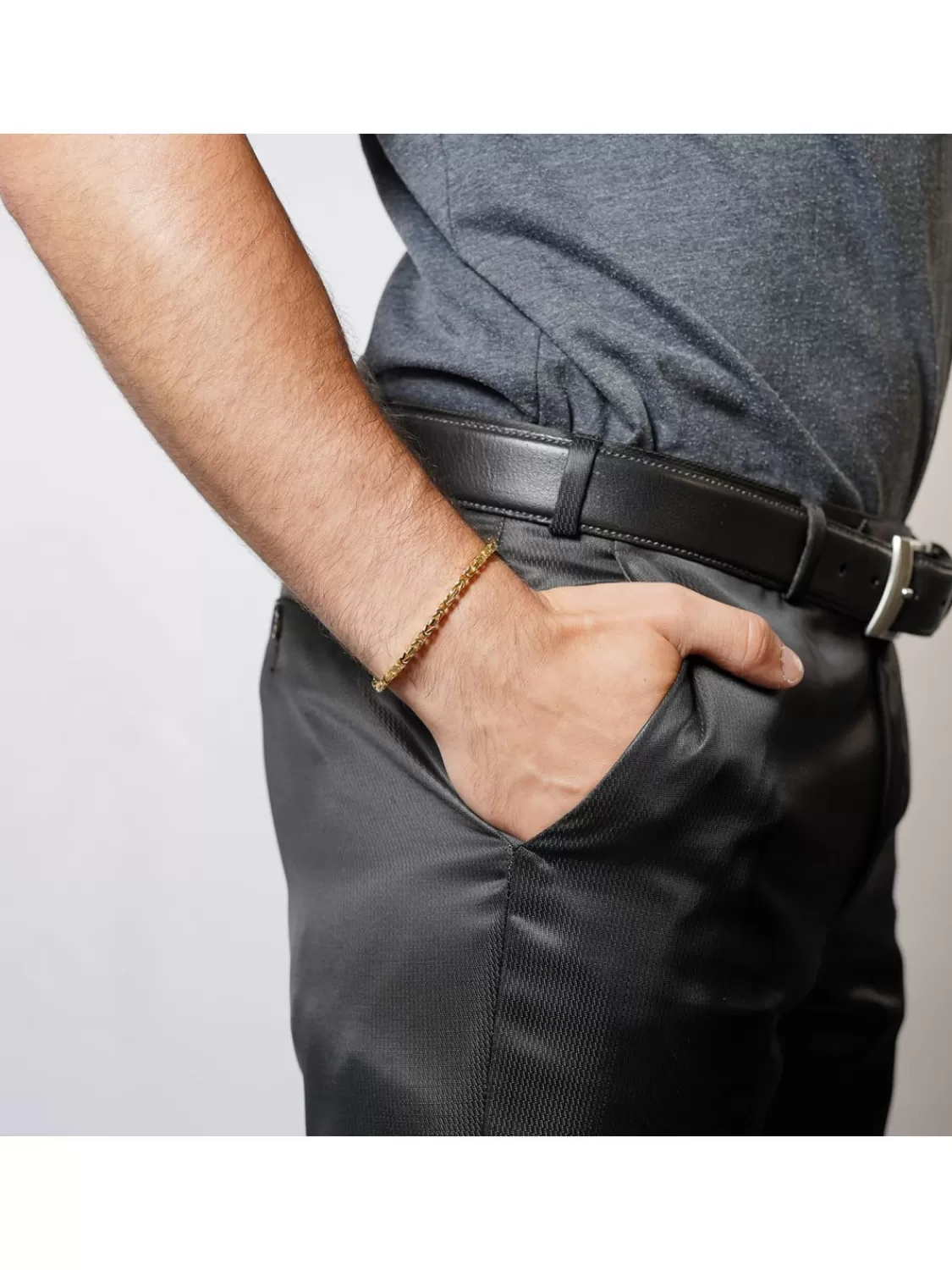 trendor Armband Konigskette Silber 925 Vergoldet Breite 3,2 Mm | Herrenschmuck