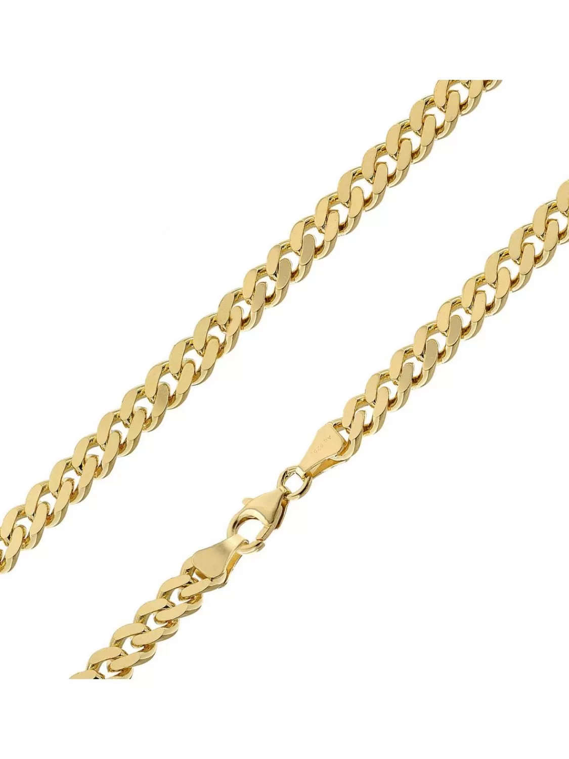 trendor Armband Panzerkette Gold Auf 925 Silber Breite 6,9 Mm | Herrenschmuck