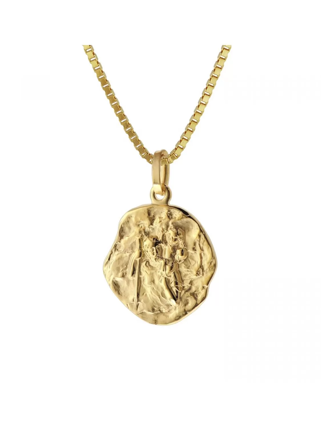 trendor Christophorus Anhanger Gold 333/8 Kt. Mit Goldplattierter Kette | Herrenschmuck