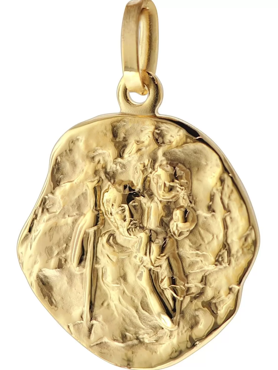 trendor Christophorus Anhanger Gold 333/8 Kt. Mit Goldplattierter Kette | Herrenschmuck