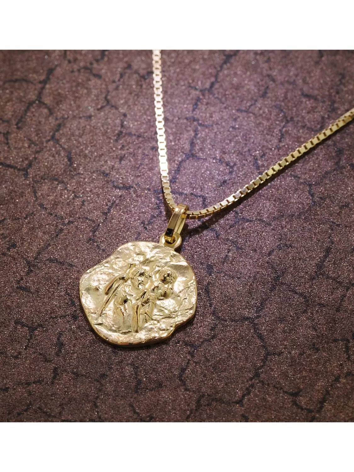trendor Christophorus Anhanger Gold 333/8 Kt. Mit Goldplattierter Kette | Herrenschmuck
