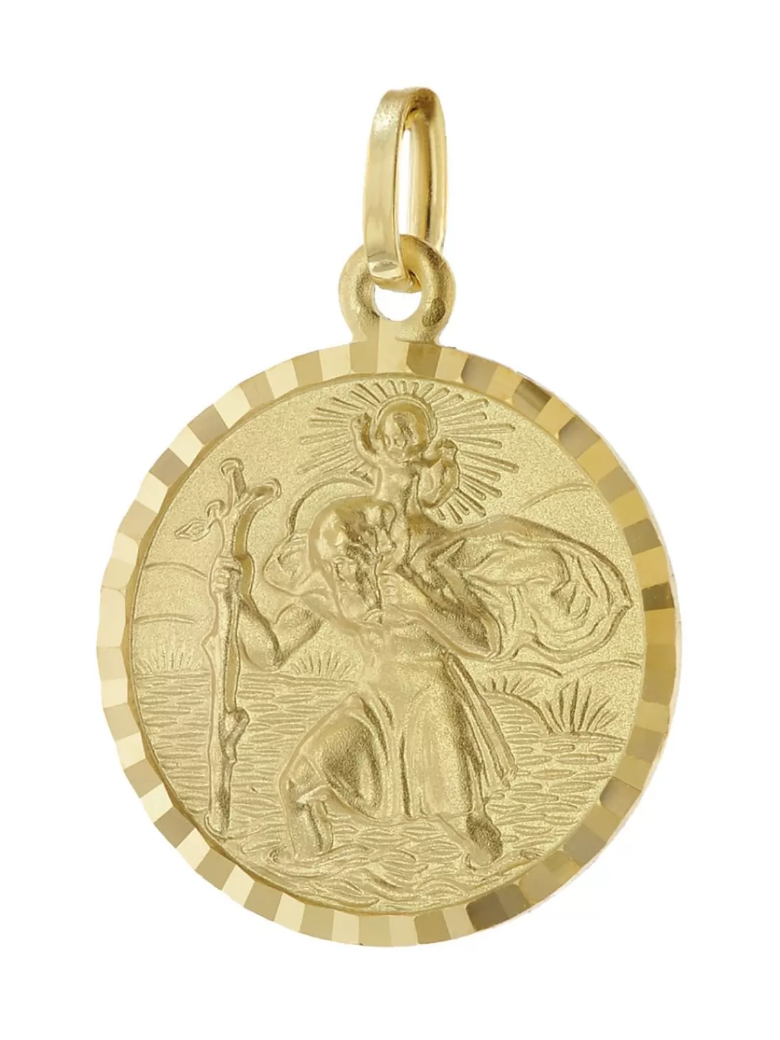trendor Christophorus Gold 585 (14K) Schutzpatron Anhanger 16 Mm | Herrenschmuck