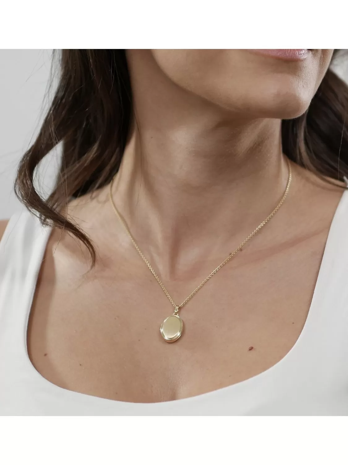 trendor Damen Medaillon Mit Halskette Gold Auf Silber 925 | Damenschmuck