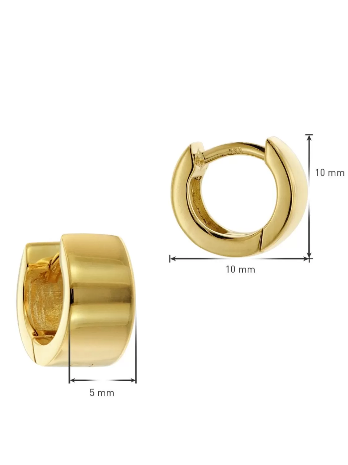 trendor Damen Ohrringe Gold 333/8K Creolen O 10 Mm | Damenschmuck
