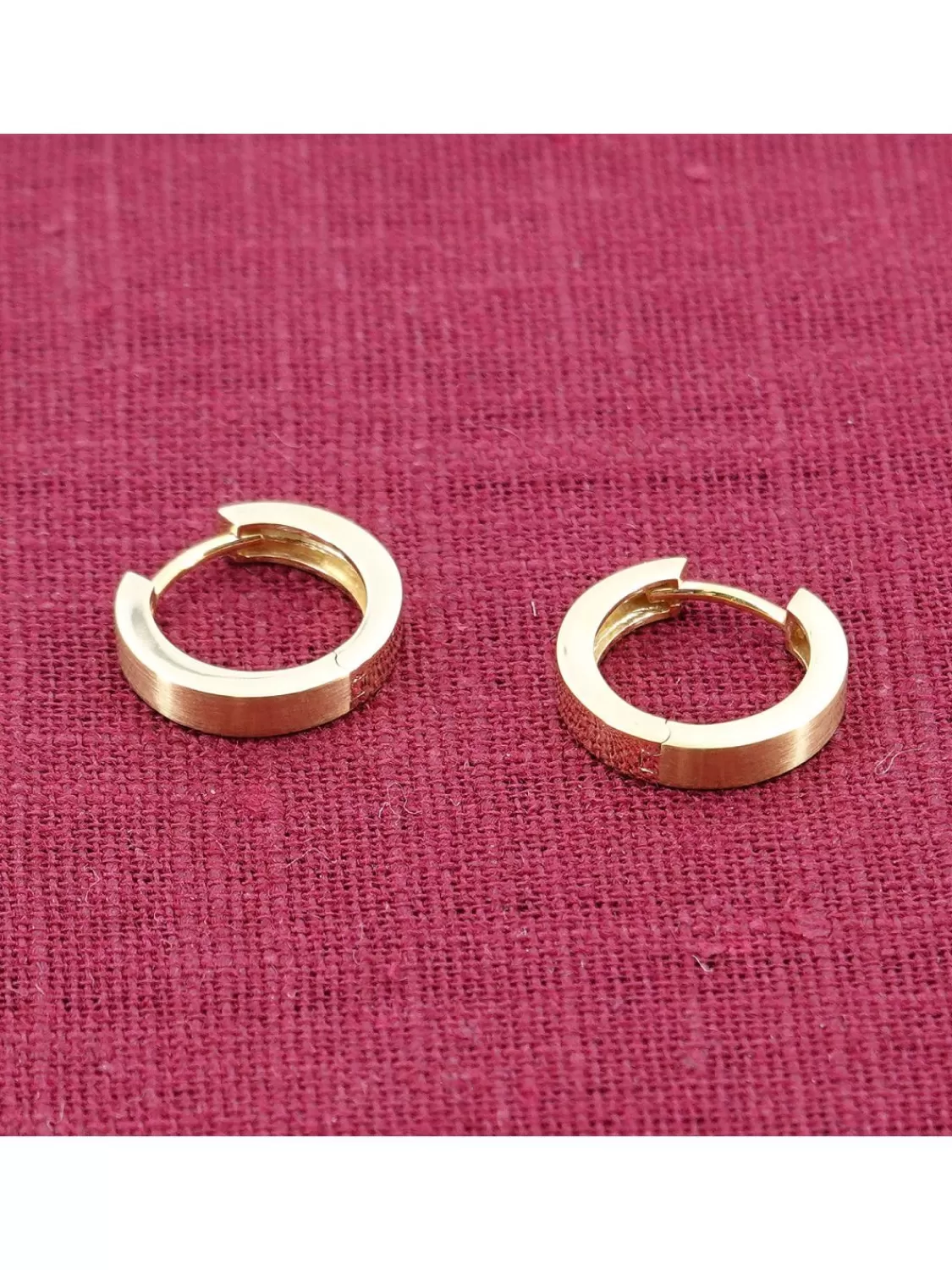 trendor Damen Ohrringe Gold 333/8K Klapp-Creolen O 15 Mm | Damenschmuck