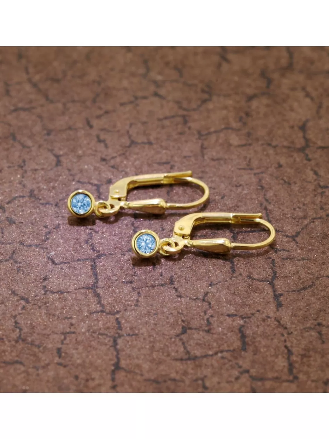 trendor Damen Ohrringe Gold 333 / 8 K Ohrhanger Mit Blauem Zirkonia | Damenschmuck