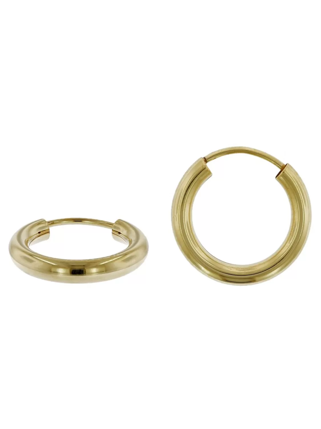 trendor Damen Ohrringe Gold 333 / 8K Creolen Breite 2,5 Mm O 15 Mm | Damenschmuck