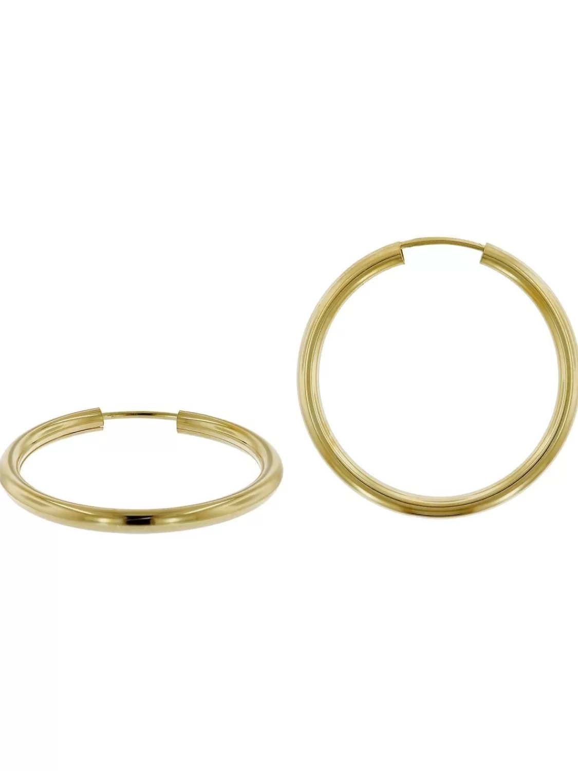 trendor Damen Ohrringe Gold 333 / 8K Creolen Breite 2,5 Mm O 30 Mm | Damenschmuck