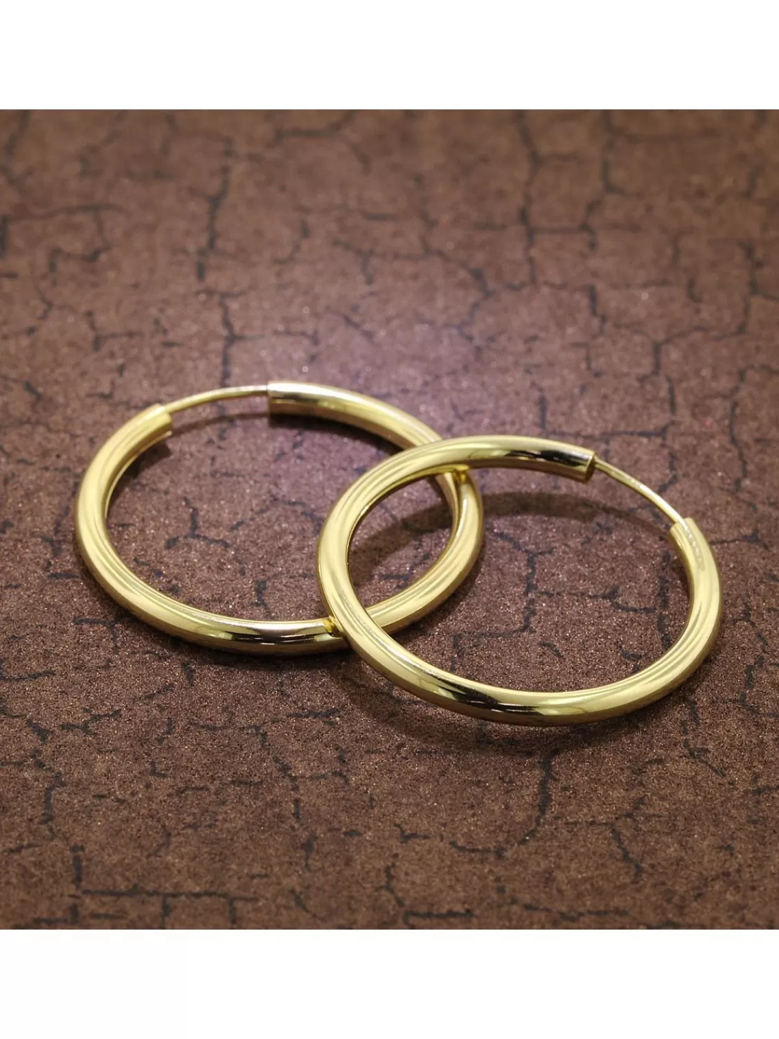 trendor Damen Ohrringe Gold 333 / 8K Creolen Breite 2,5 Mm O 30 Mm | Damenschmuck