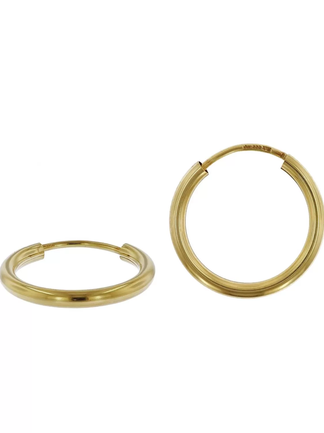 trendor Damen Ohrringe Gold 333 / 8K Creolen Breite 2 Mm O 15 Mm | Damenschmuck