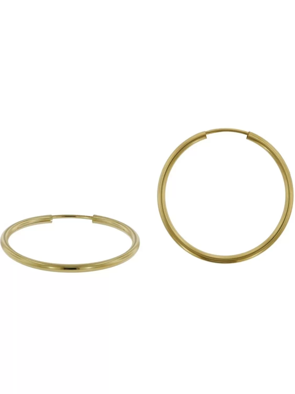 trendor Damen Ohrringe Gold 333 / 8K Creolen Breite 2 Mm O 30 Mm | Damenschmuck