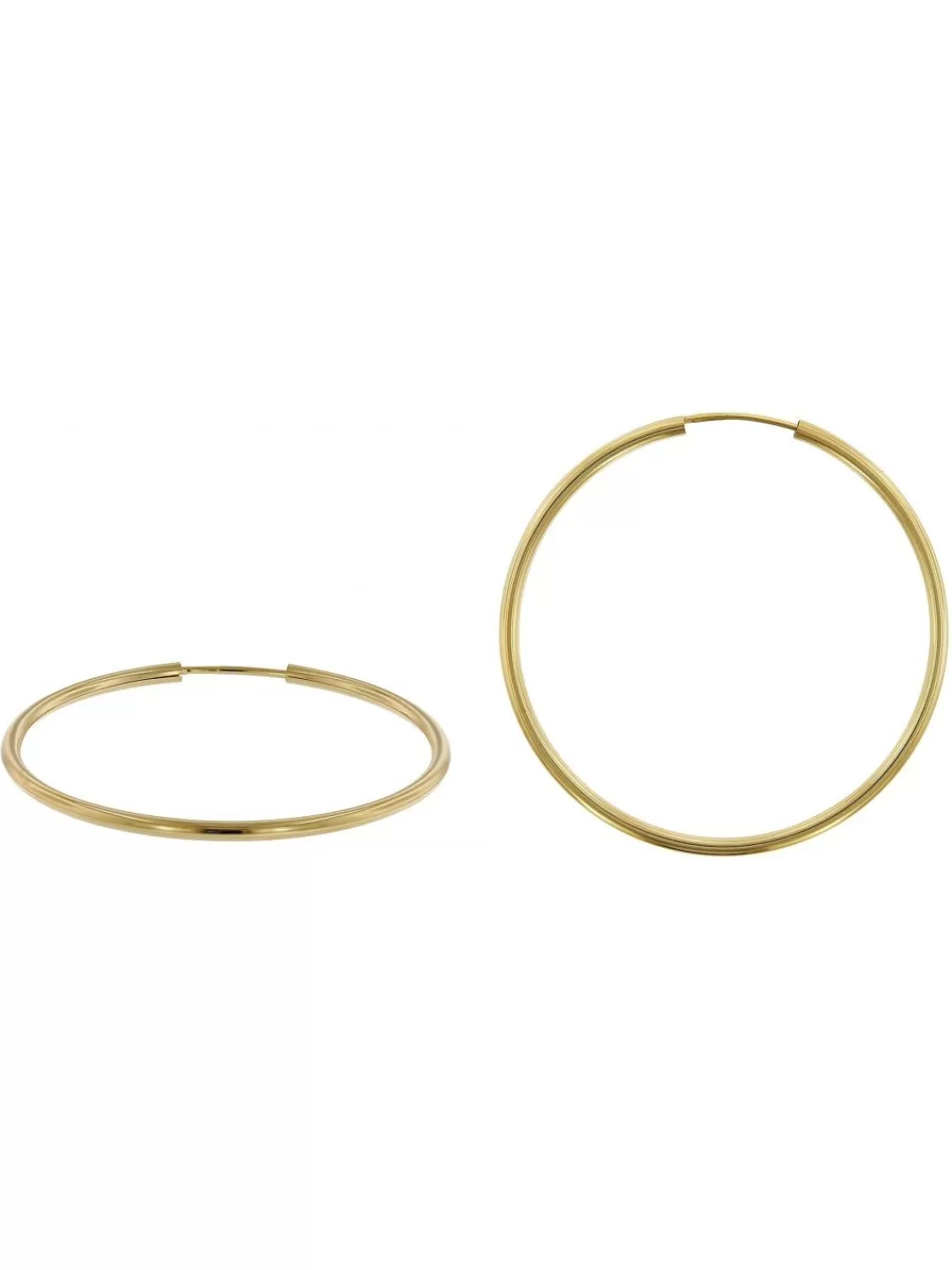 trendor Damen Ohrringe Gold 333 / 8K Creolen Breite 2 Mm O 40 Mm | Damenschmuck