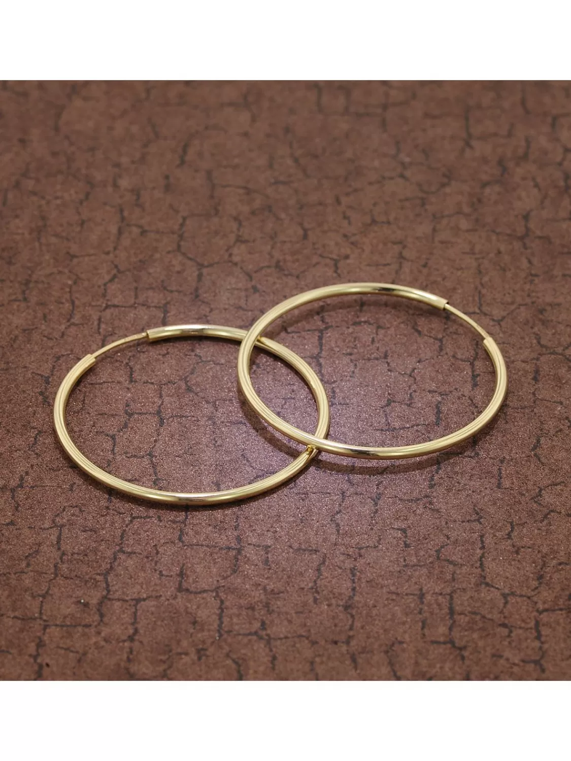 trendor Damen Ohrringe Gold 333 / 8K Creolen Breite 2 Mm O 40 Mm | Damenschmuck
