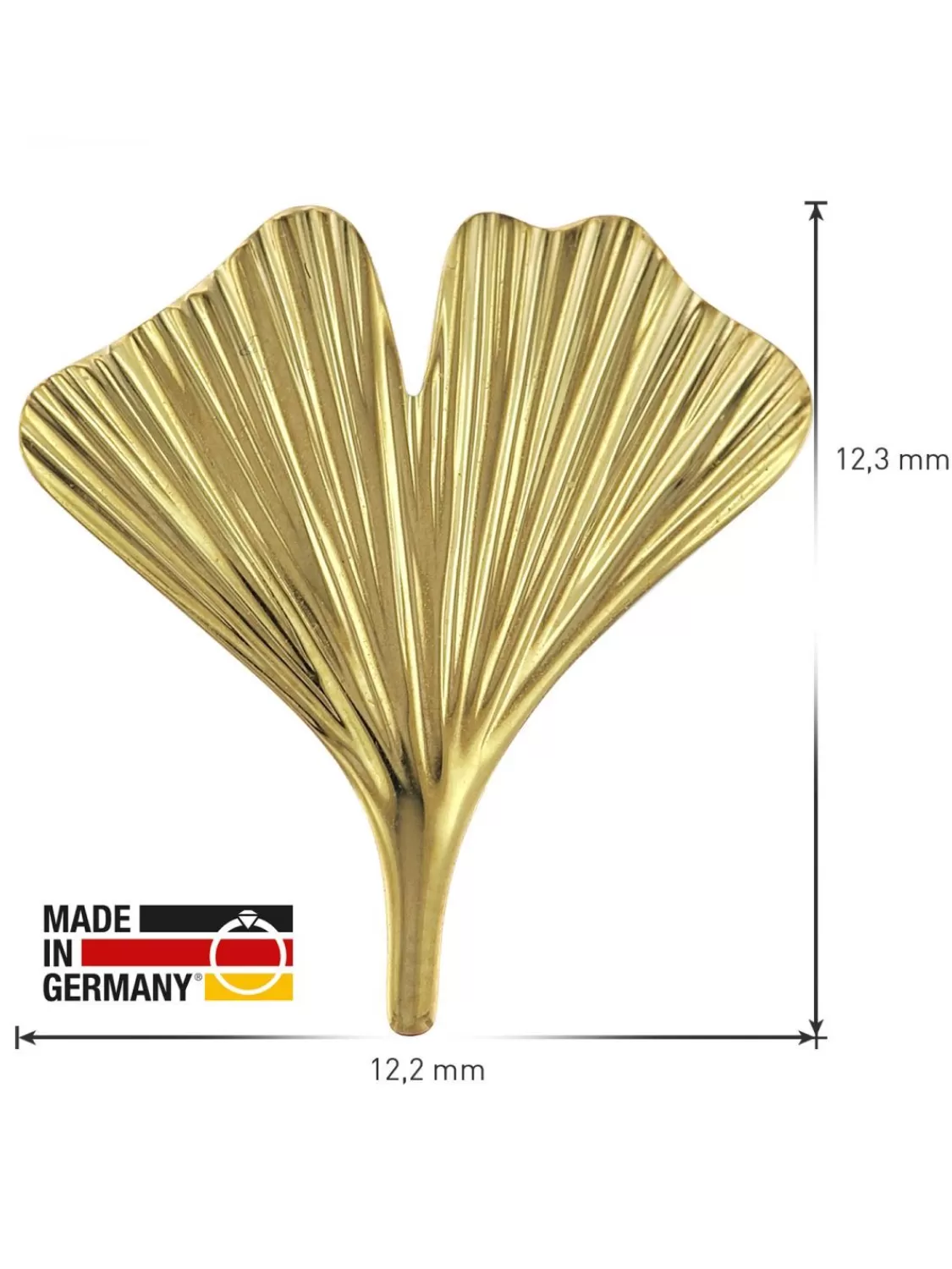 trendor Damen Ohrringe Gold Auf Silber 925 Ohrstecker Ginkgo-Blatt | Damenschmuck