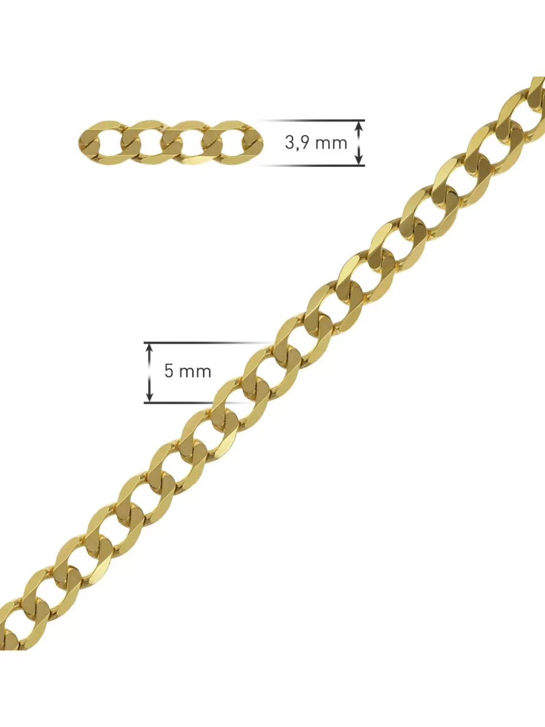 trendor Damen Panzer-Armband Gold 333 (8 Karat) 3,9 Mm Breit | Damenschmuck