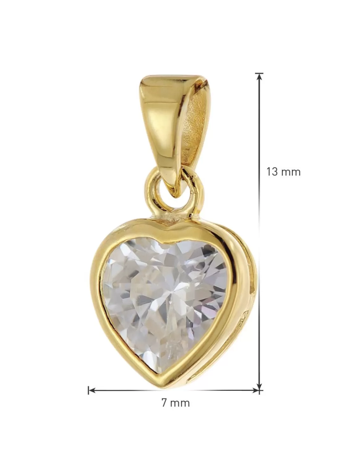 trendor Damen-Anhanger Gold 333 Zirkonia Herz Mit Vergoldeter Kette | Damenschmuck