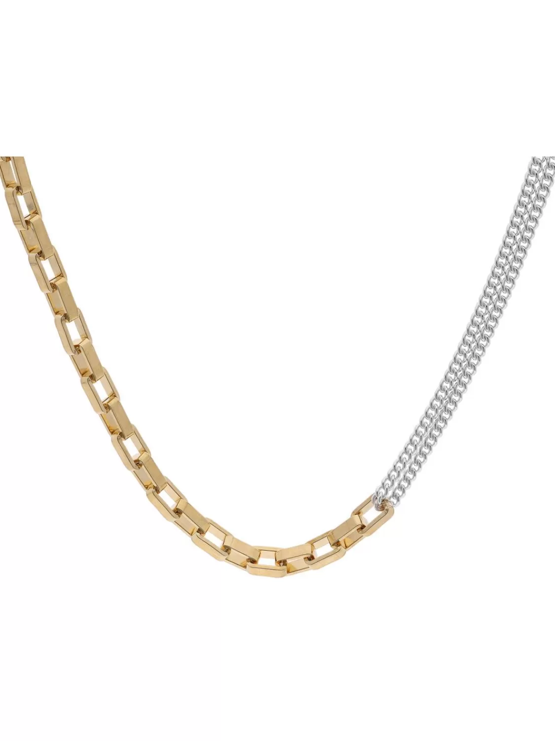 trendor Damen-Halskette 925 Silber Bicolor Fantasie-Collier | Damenschmuck