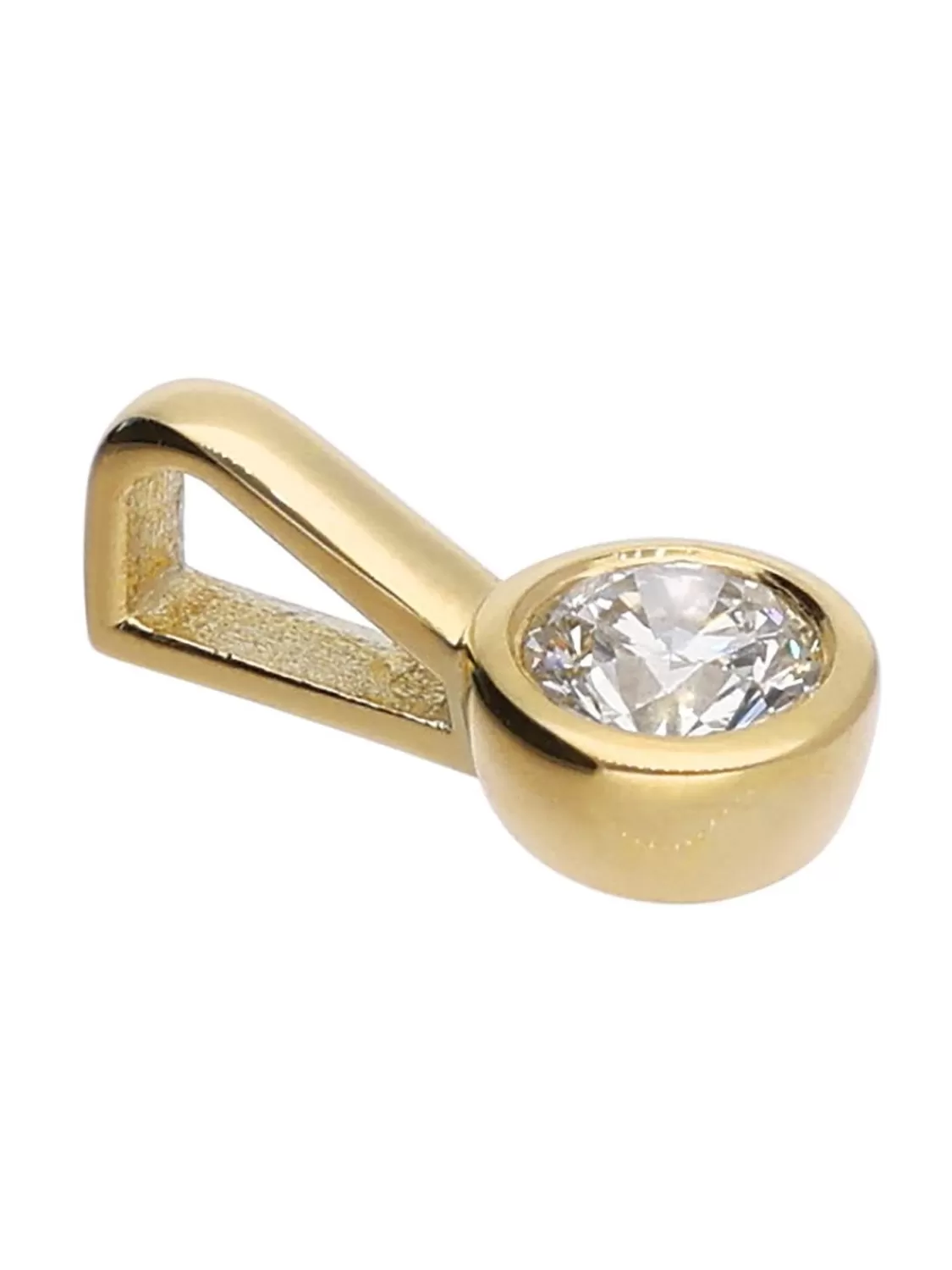 trendor Damen-Kette Mit Anhanger Diamant 0,20 Ct Gold 585/14K | Damenschmuck