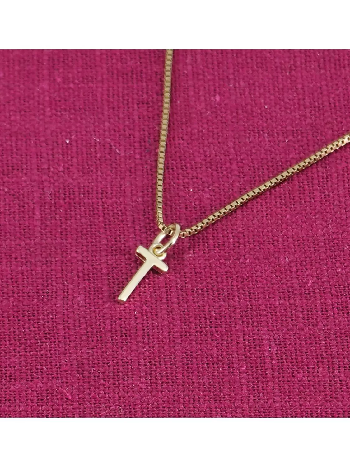 trendor Damen-Kette Mit Buchstabe T Anhanger Gold Auf Silber 925 | Damenschmuck
