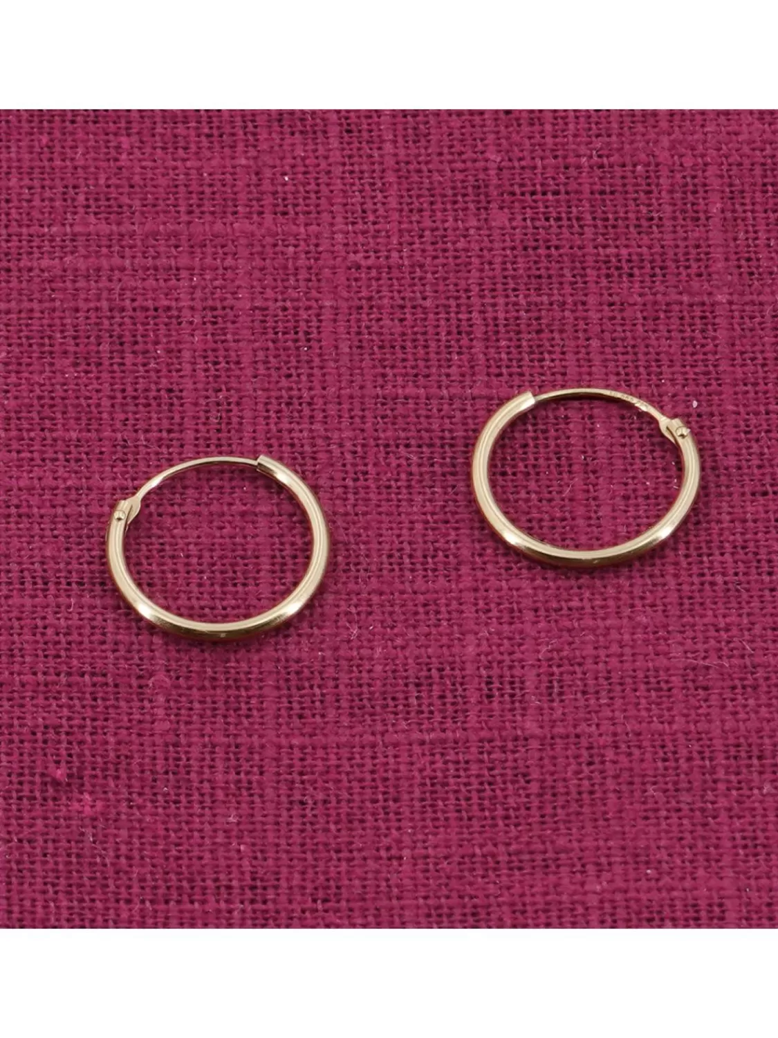 trendor Damen-Ohrringe Gold 585 / 14K Creolen Breite 1,3 Mm O 15 Mm | Damenschmuck