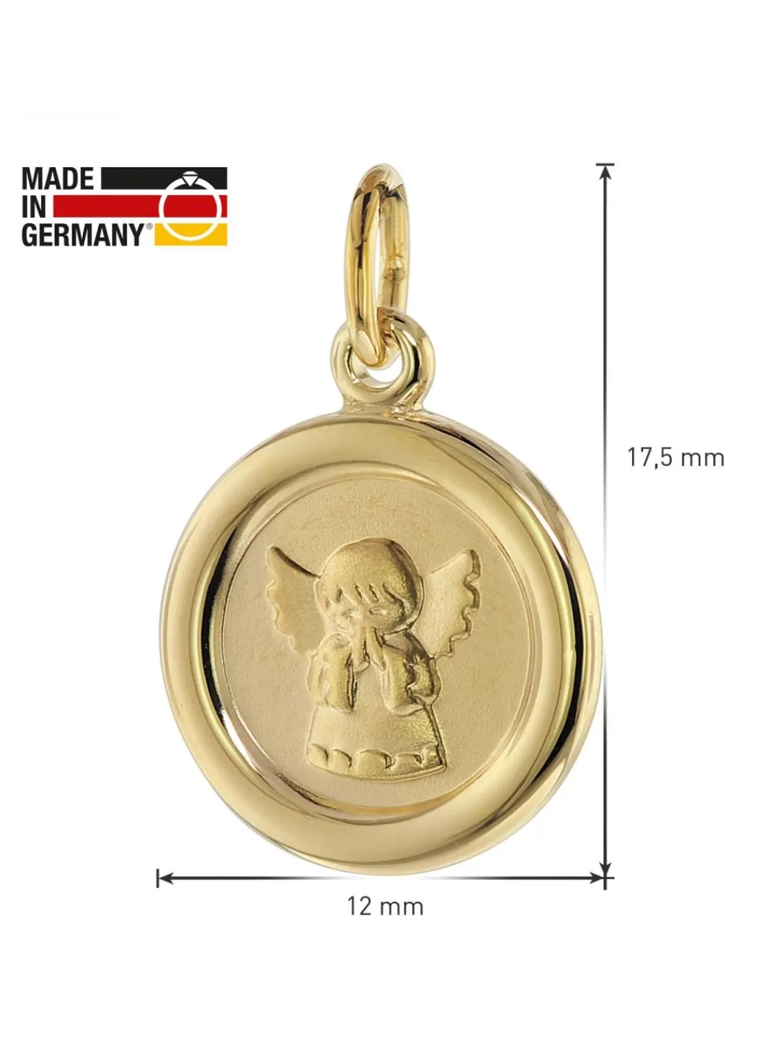 trendor Engel-Anhanger Fur Kinder 333 Gold 8 Karat 12 Mm | Kinderschmuck