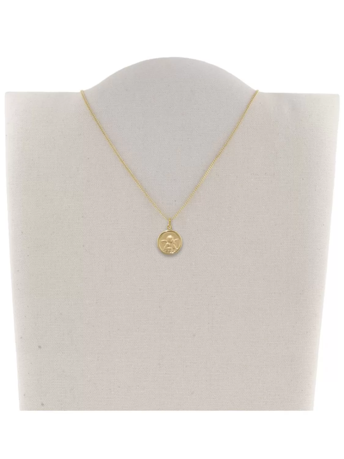 trendor Engel-Anhanger Fur Kinder Gold 333 An Vergoldeter Silberkette | Kinderschmuck