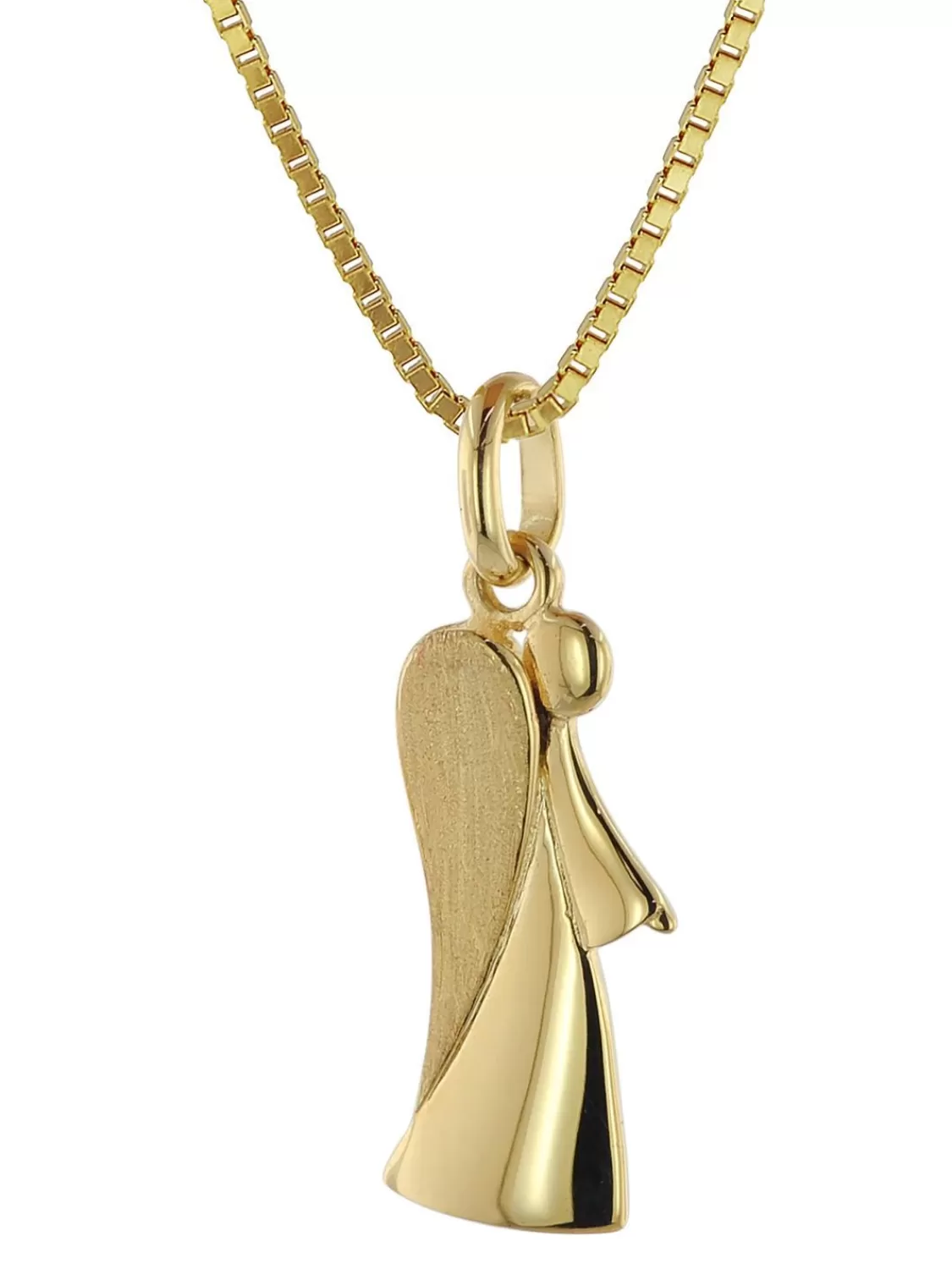 trendor Engel-Anhanger Gold 333 (8 Karat) Mit Vergoldeter Kette | Damenschmuck