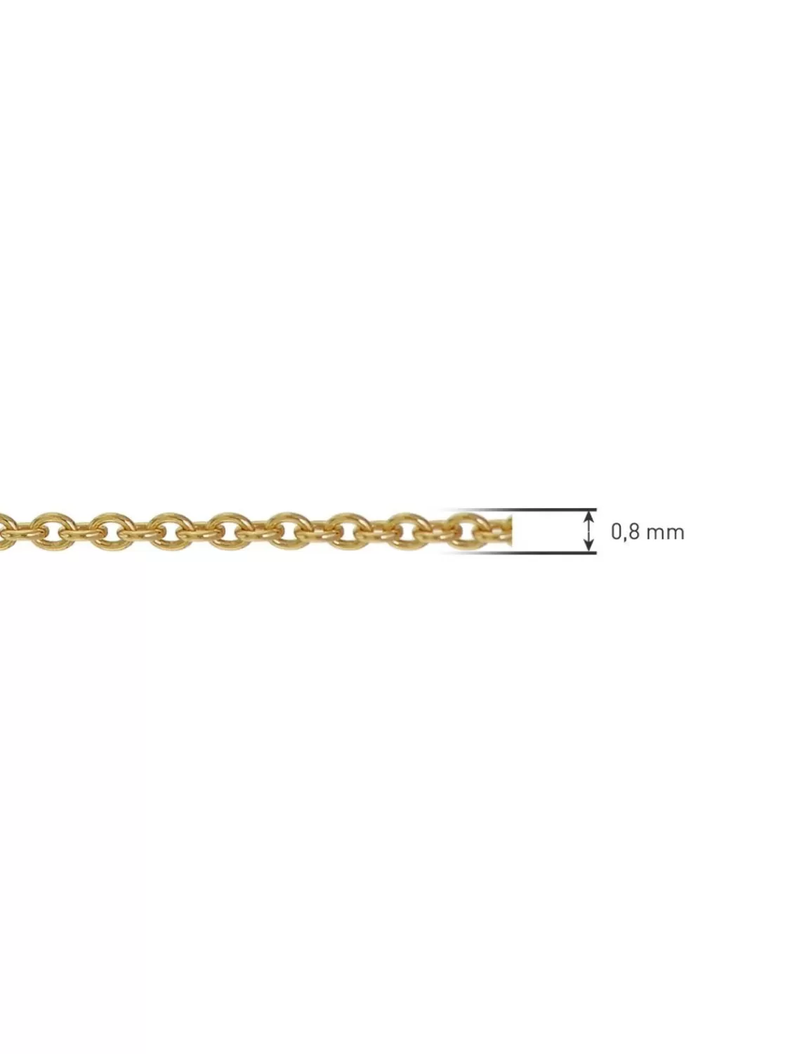 trendor Feine Ankerkette Fur Anhanger 18 Karat Gold 750 0,8 Mm Breit | Damenschmuck