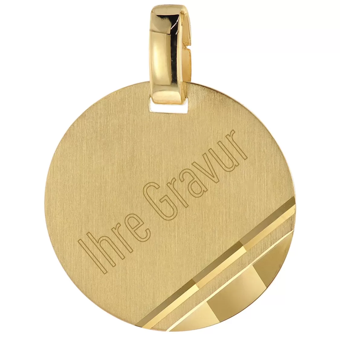 trendor Gravur-Anhanger Fur Damen Und Herren Gold 333/8K O 16 Mm | Herrenschmuck
