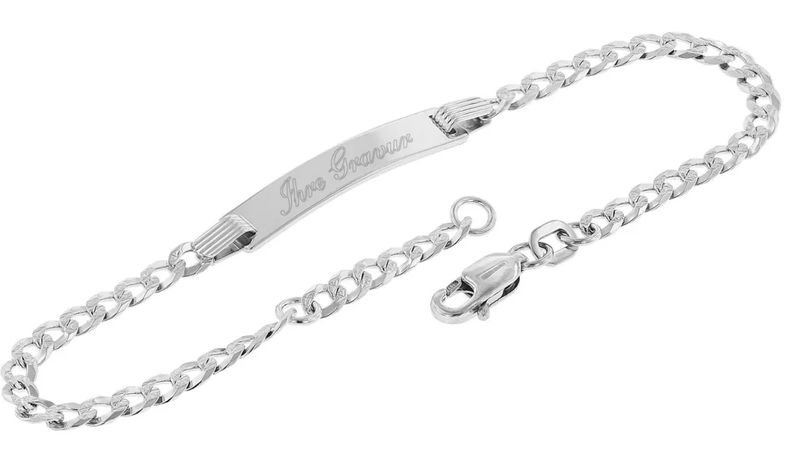 trendor Gravurarmband Fur Junge Leute 925 Silber Identitatsarmband 18 Cm | Damenschmuck