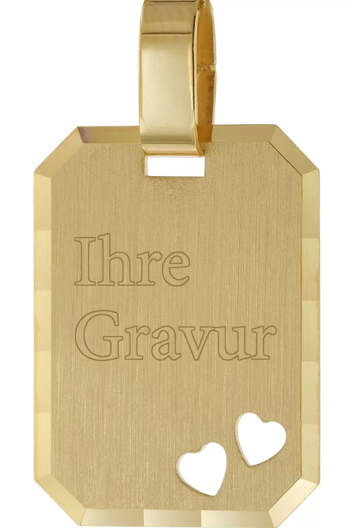 trendor Gravurplatte Gold 333 (8 Kt) Anhanger Zum Gravieren | Herrenschmuck