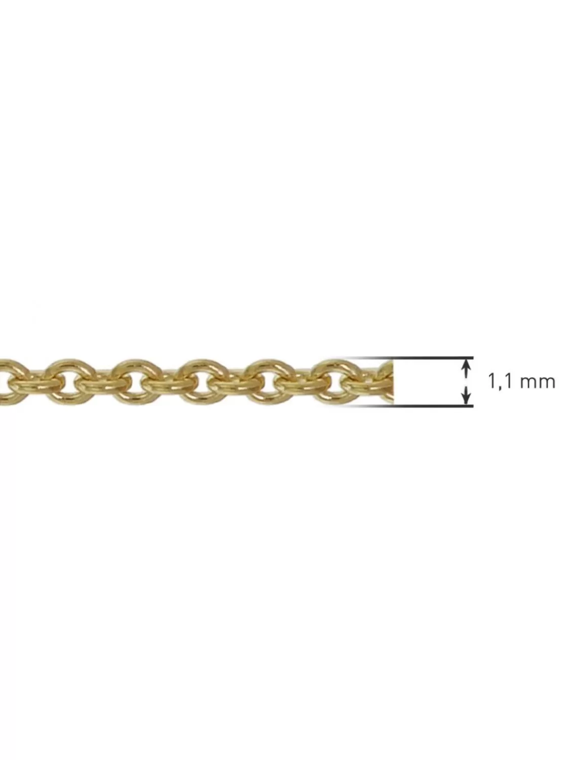 trendor Halskette Fur Anhanger Gold 585/ 14K Rundanker-Kette 1,1 Mm | Damenschmuck