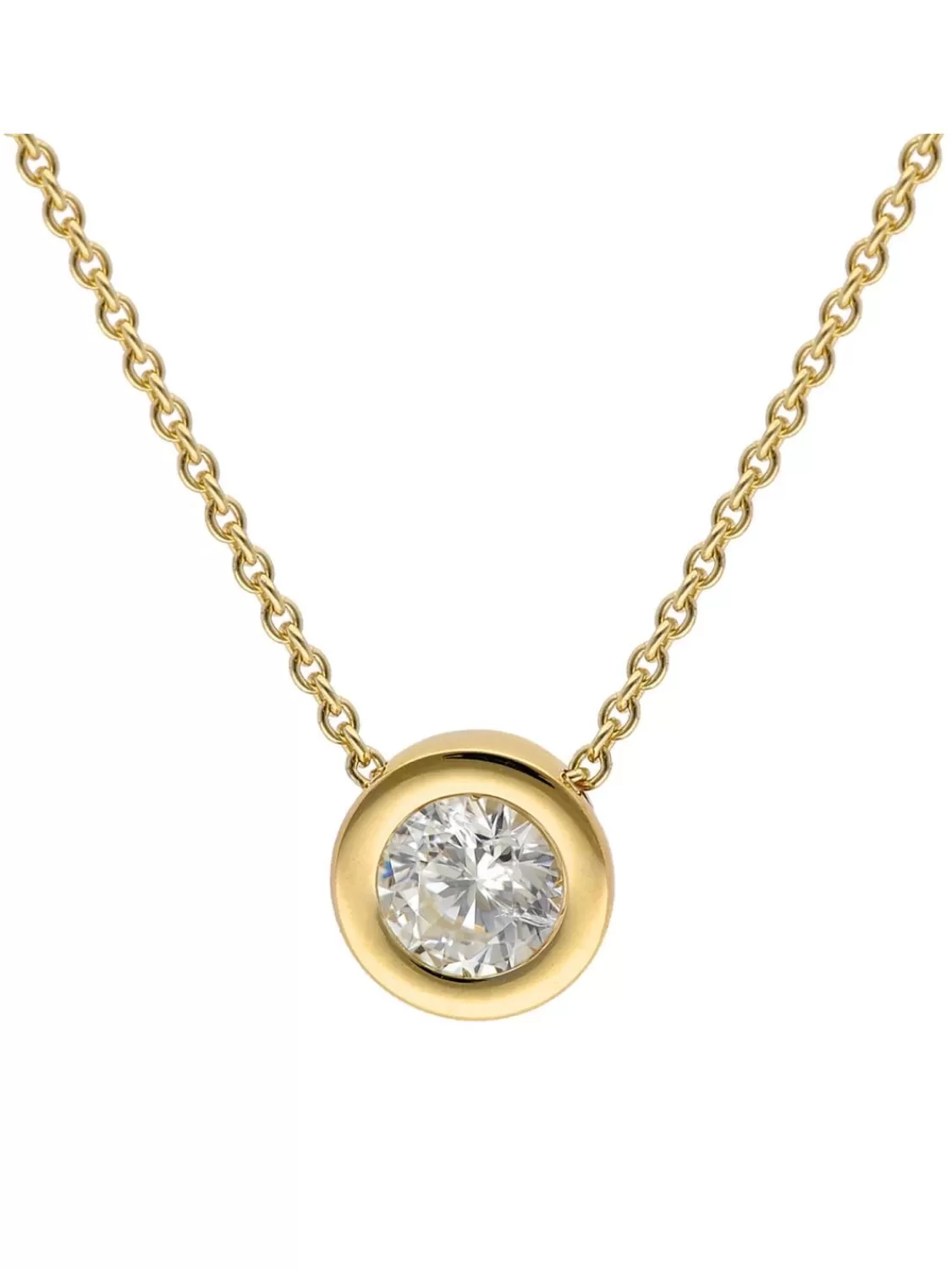 trendor Halskette Fur Damen Gold 333 / 8K Zirkonia Collier | Damenschmuck