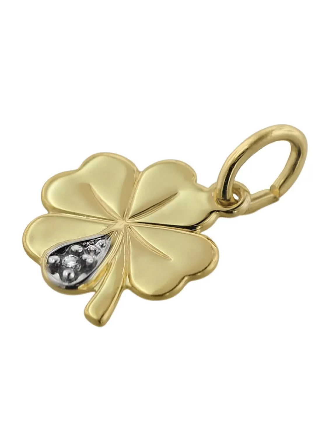 trendor Halskette Fur Madchen Mit Kleeblatt-Anhanger Gold Auf Silber | Kinderschmuck