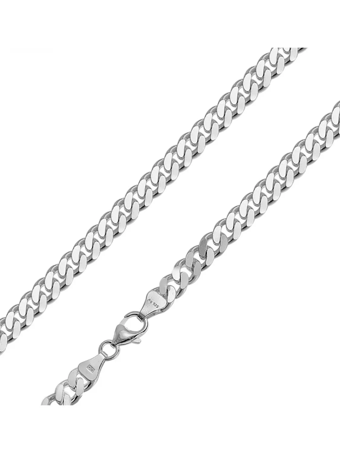 trendor Halskette Fur Manner 925 Silber Flachpanzer Breite 6,9 Mm | Herrenschmuck
