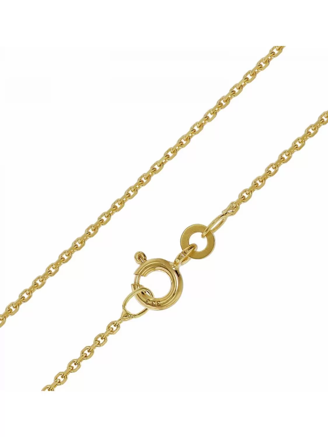 trendor Halskette Gold 333/8K Diamantierte Ankerkette Breite 1,3 Mm | Damenschmuck