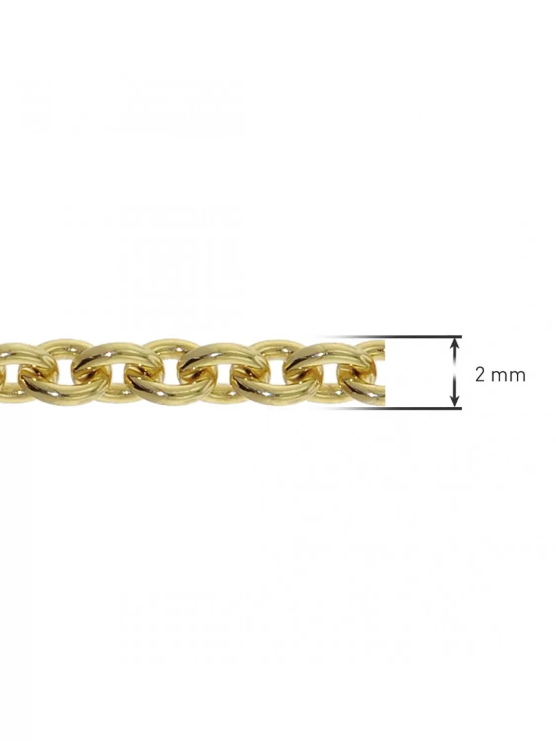 trendor Halskette Gold 333 / 8 Karat Ankermuster 2,0 Mm | Herrenschmuck