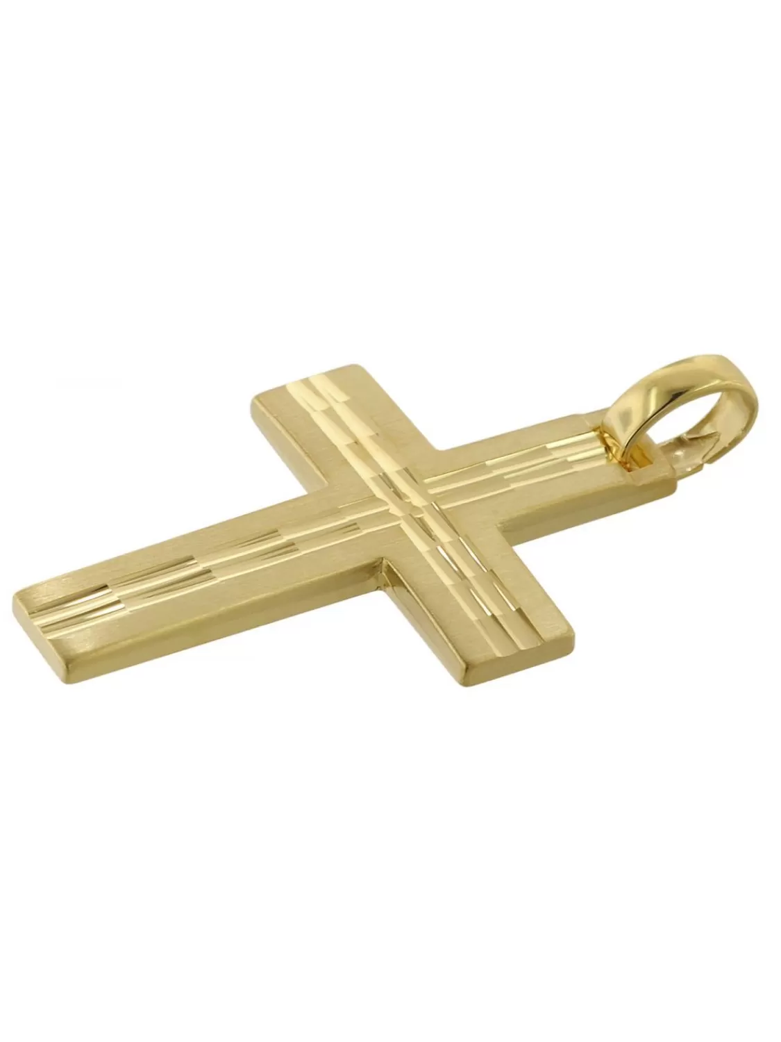 trendor Halskette Mit Kreuz Fur Herren Gold Auf Silber | Herrenschmuck