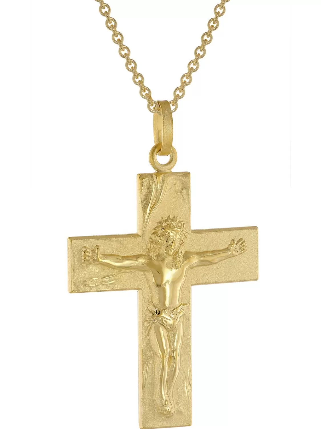 trendor Halskette Mit Kreuz Gold Auf Silber 925 Manner-Collier | Herrenschmuck