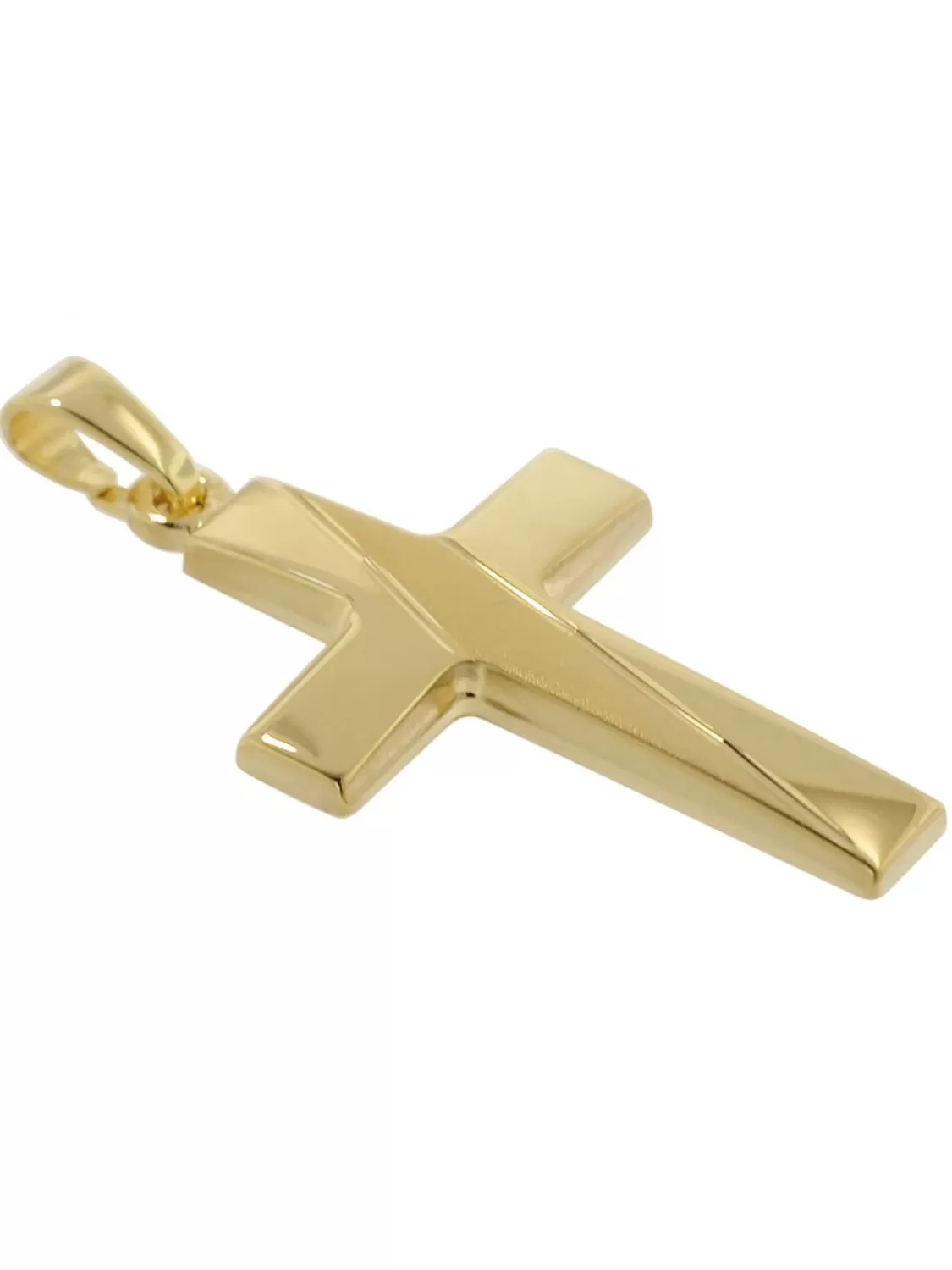 trendor Halskette Mit Kreuz-Anhanger Fur Herren Gold Auf Silber | Herrenschmuck