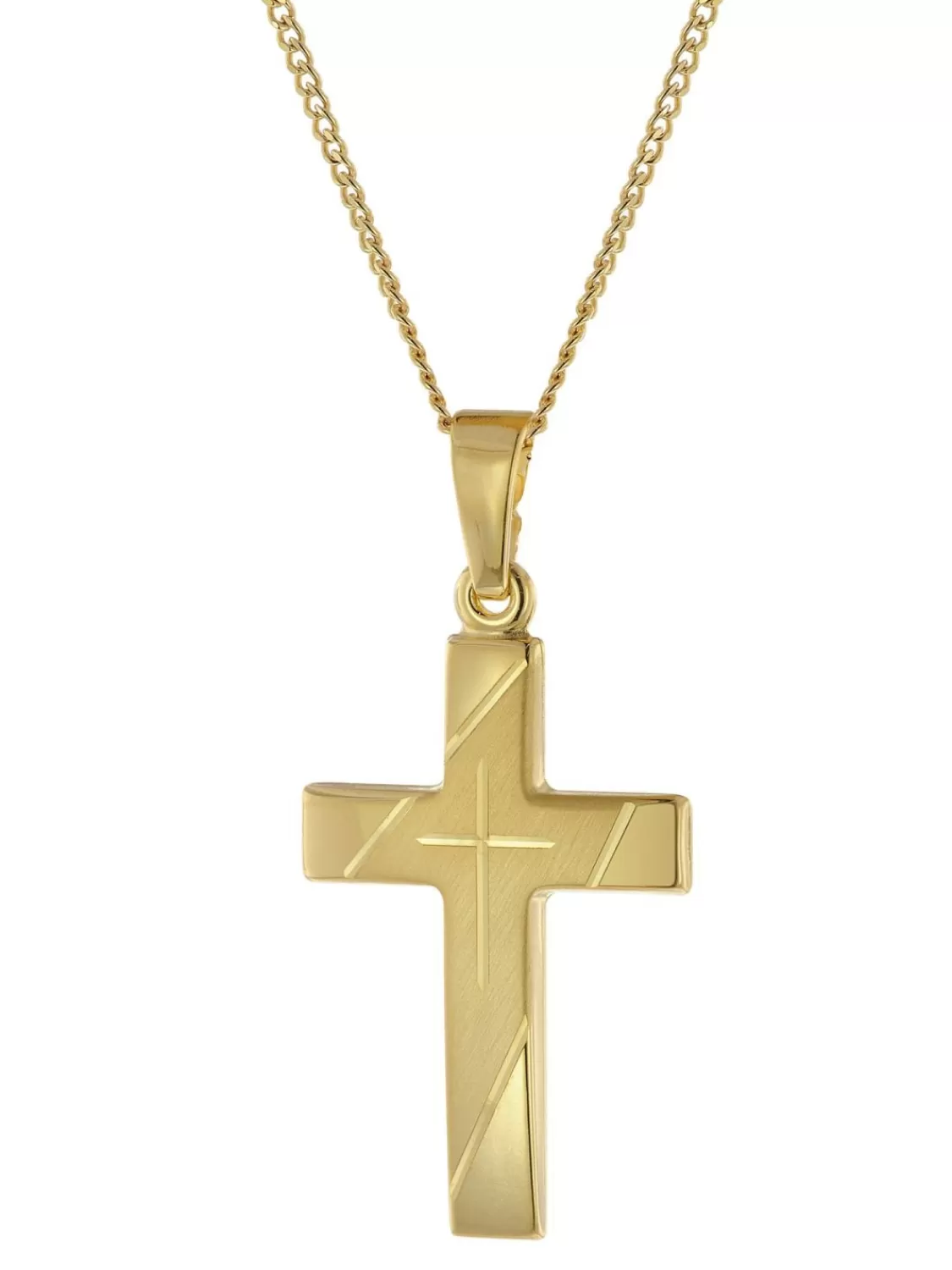 trendor Halskette Mit Kreuzanhanger Gold 333/8K Kreuz 21 Mm | Herrenschmuck